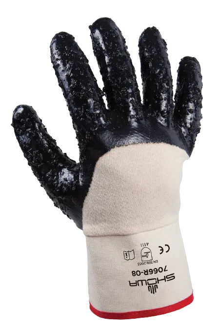 Showa 7066R Nitri-Pro Palm Coated Nitrile Gloves