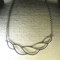 Silver Necklace  Twisted Silver  Focus  Necklace