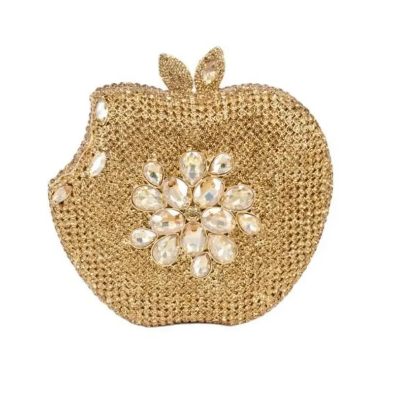 Sparkly Apple Diamond Dinner Bag for Banquets and Events