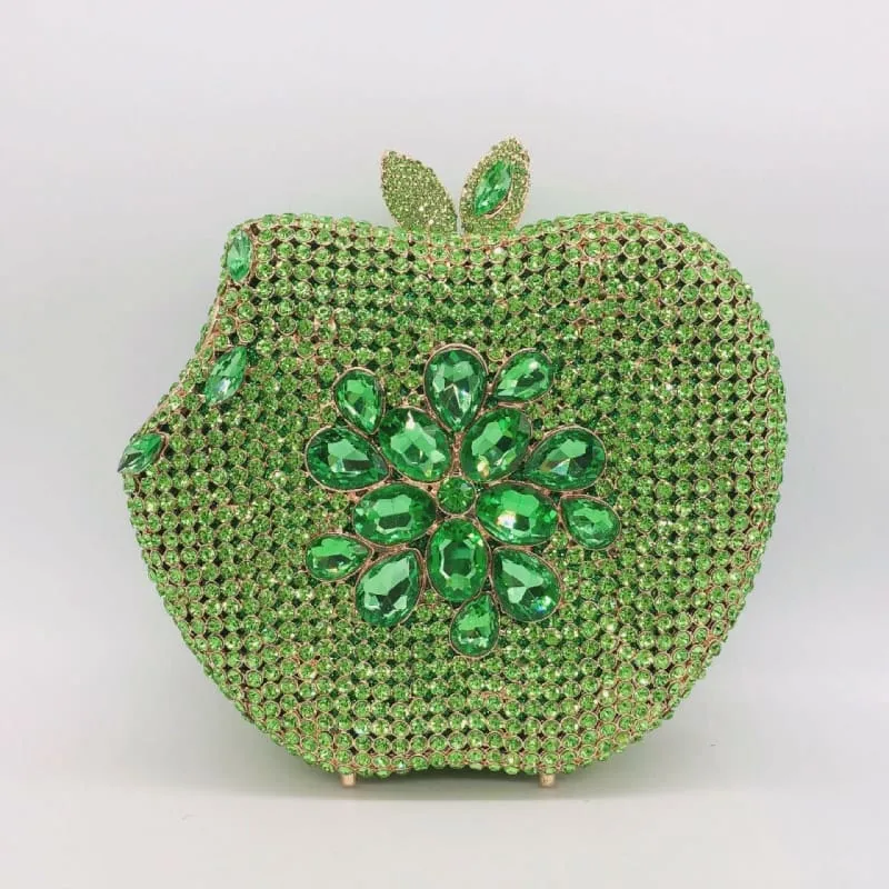 Sparkly Apple Diamond Dinner Bag for Banquets and Events