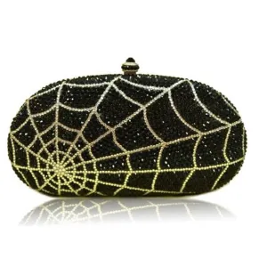 Spider Women Crystal Diamond Clutch