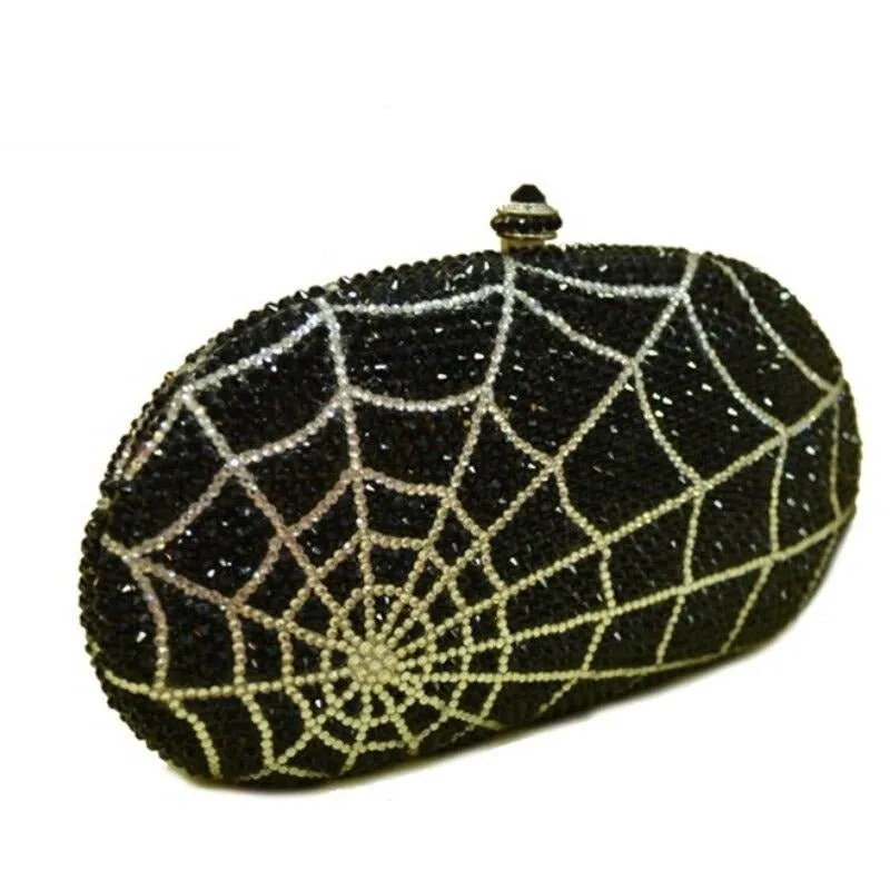 Spider Women Crystal Diamond Clutch