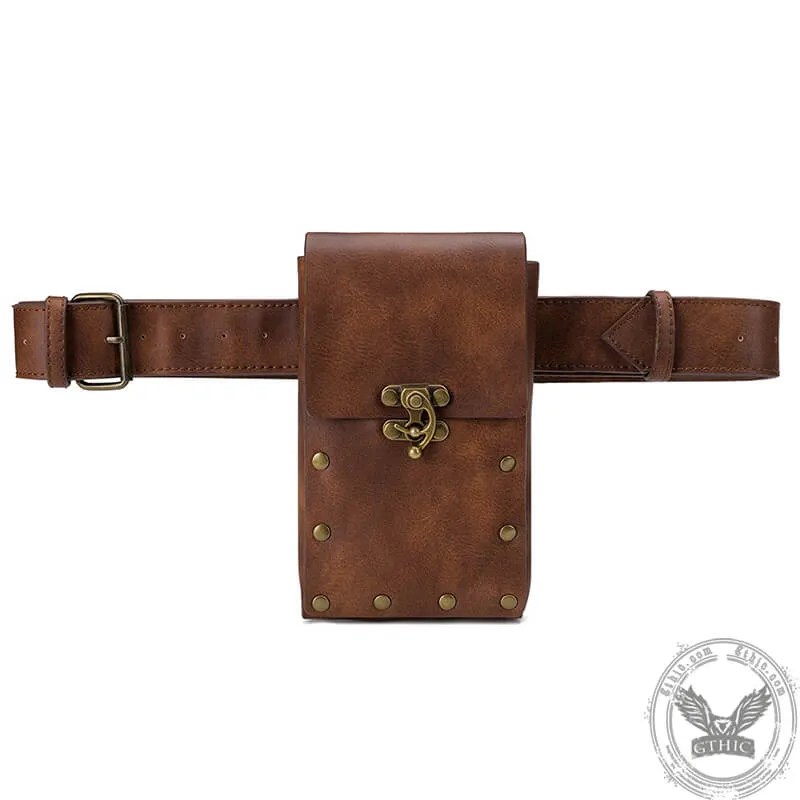 Steampunk PU Leather Waist Bag