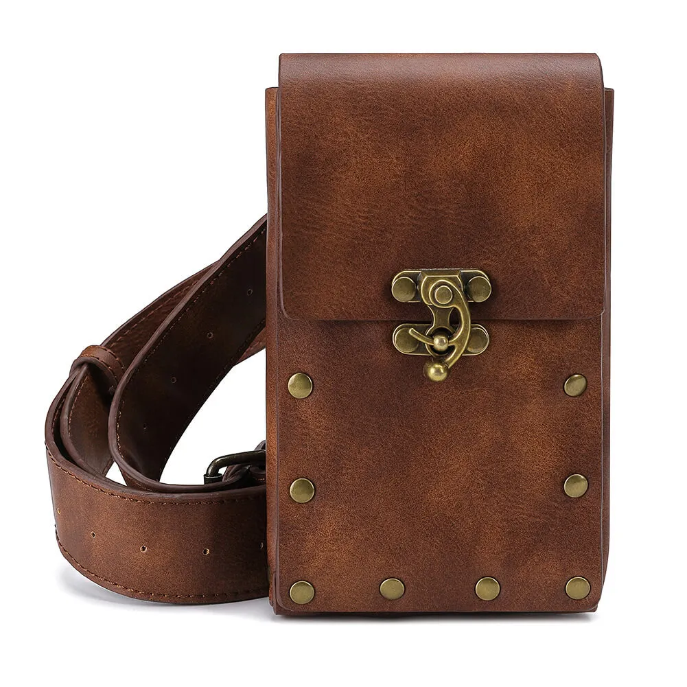 Steampunk PU Leather Waist Bag