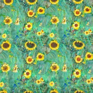 Sunflowers Water Resistant Fabric