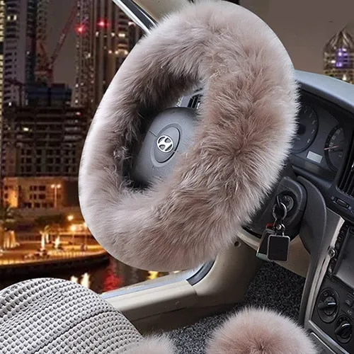 TEEK - Wool Fluff Steering & Shift Cover Set