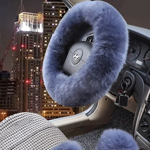 TEEK - Wool Fluff Steering & Shift Cover Set