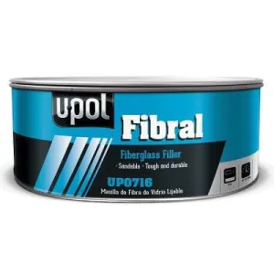 U-POL® FIBRAL UP0753 Fiberglass Filler, 600 mL Can, Yellow, Fibrous/Paste