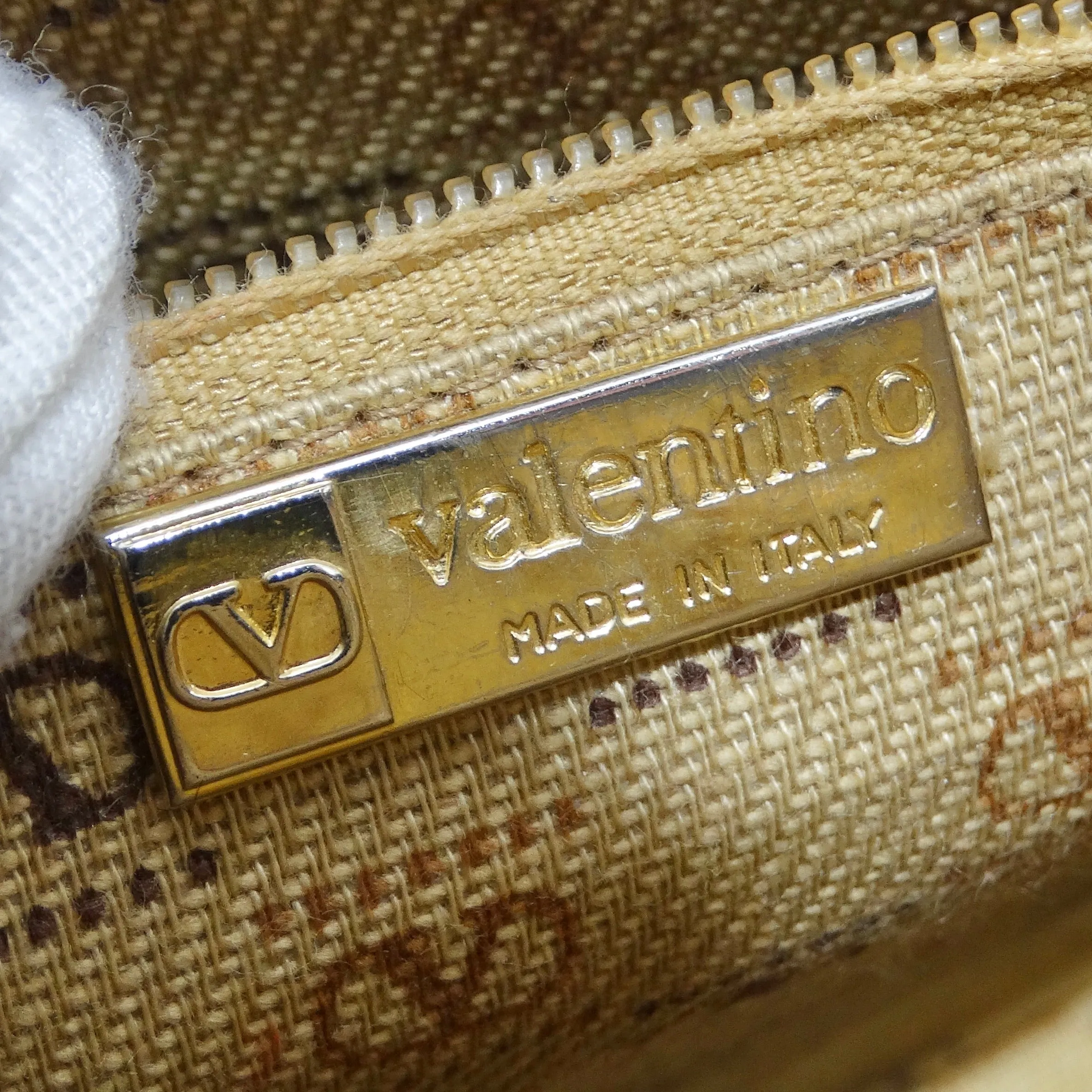 Valentino Monogram 1980s Suede Clutch