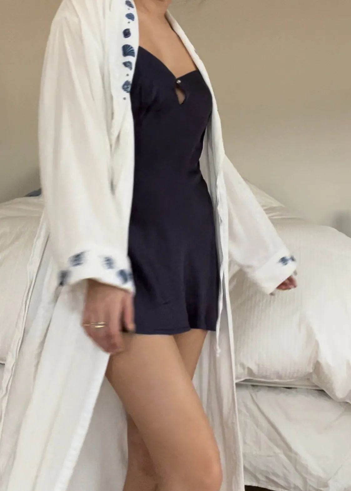 Vintage Blue Shell Robe