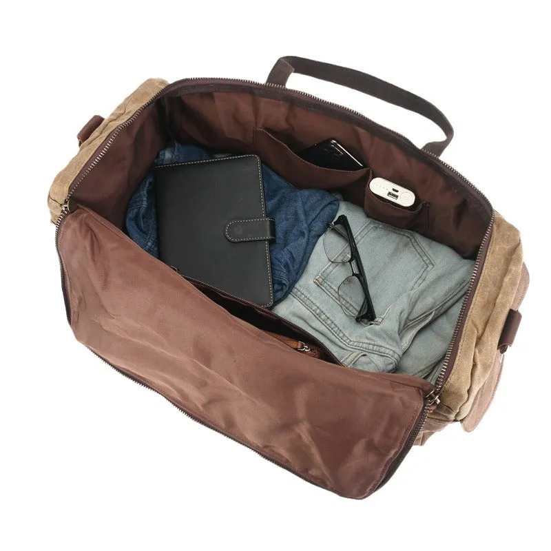 Waterproof Waxed Canvas Travel Duffle Bag