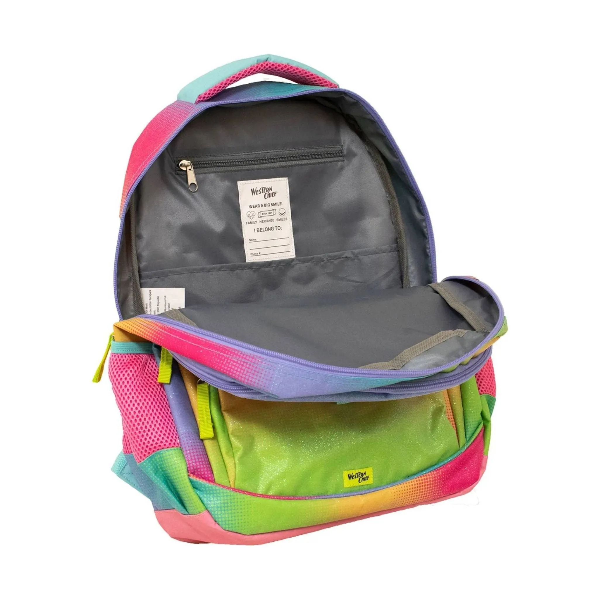 Western Chief Kids' Ombre Glitter Backpack - Pink/Yellow Stripe