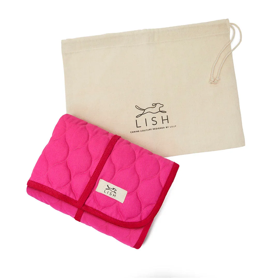 Winkley Pink Designer Travel Pet Blanket