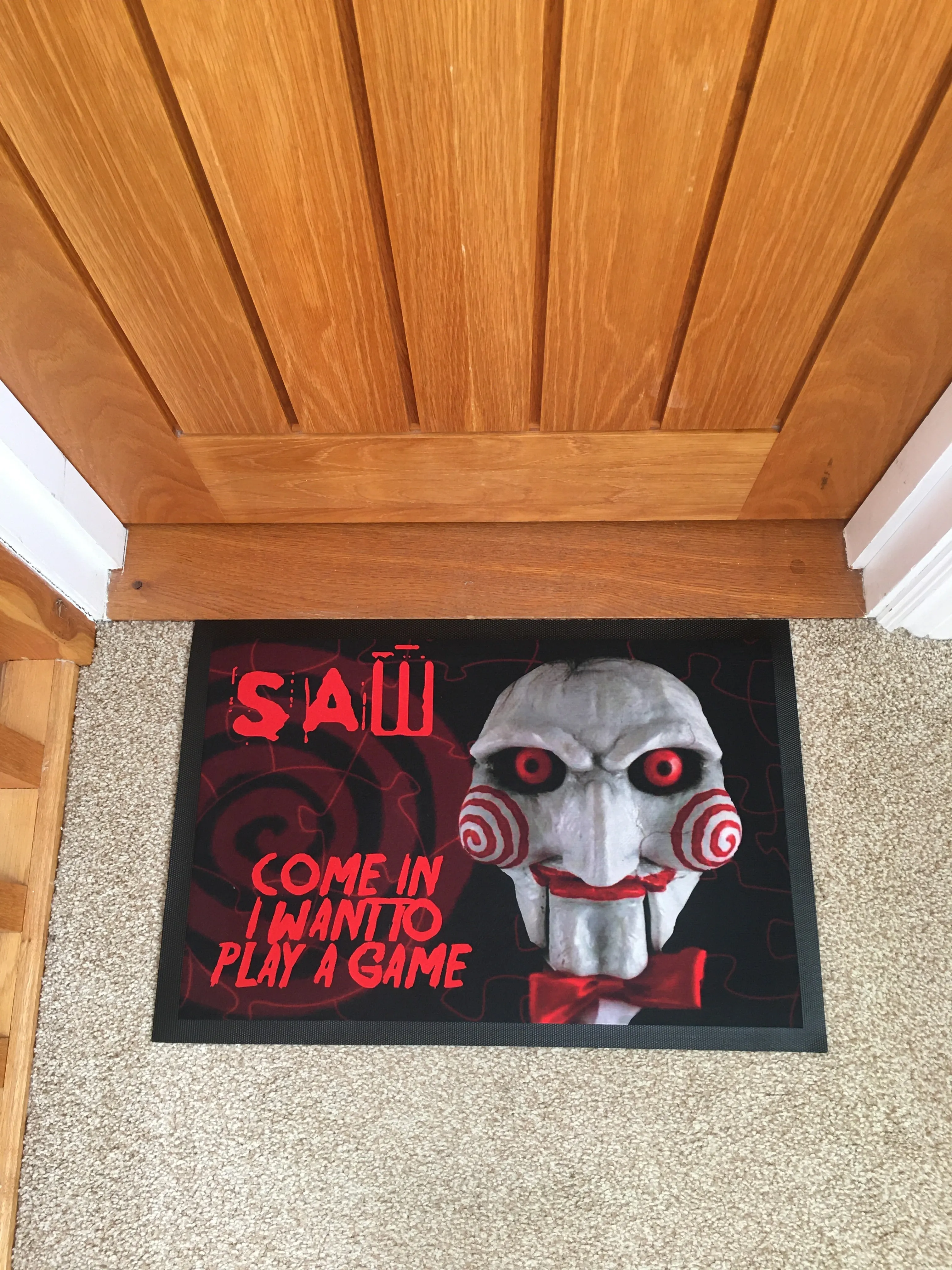 WSH - SAW Come In And Play - Horror Movie Door mat