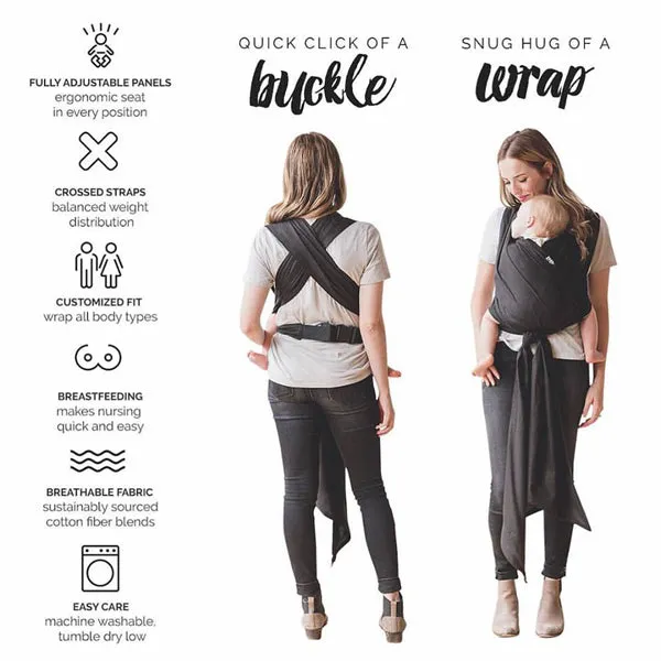 XOXO Bucklewrap Baby Carrier - Eco2Cotton - Eggplant